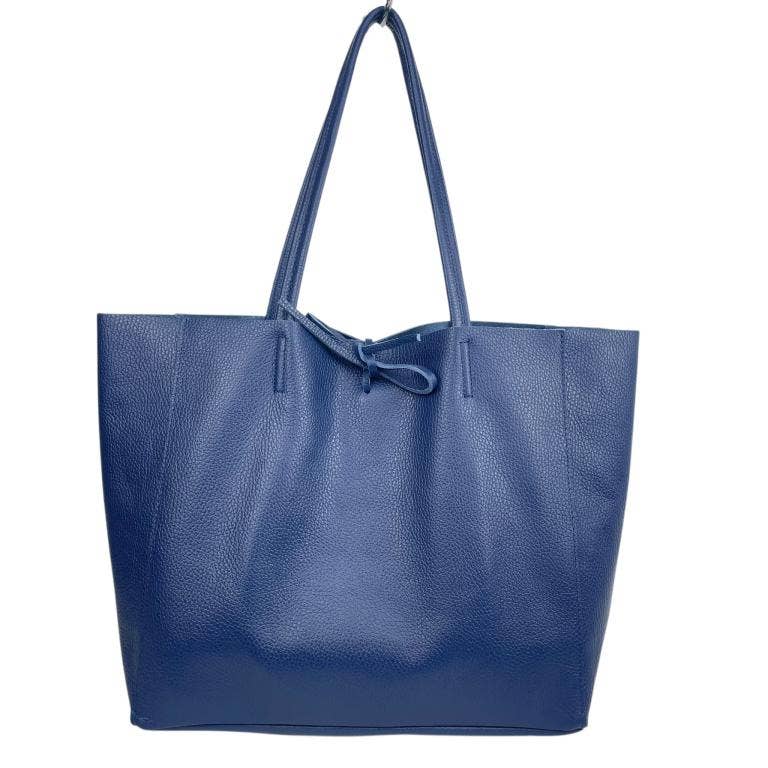 Leather Large University Shopper Bag