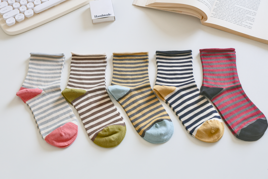 Mulberry Silk Striped Socks