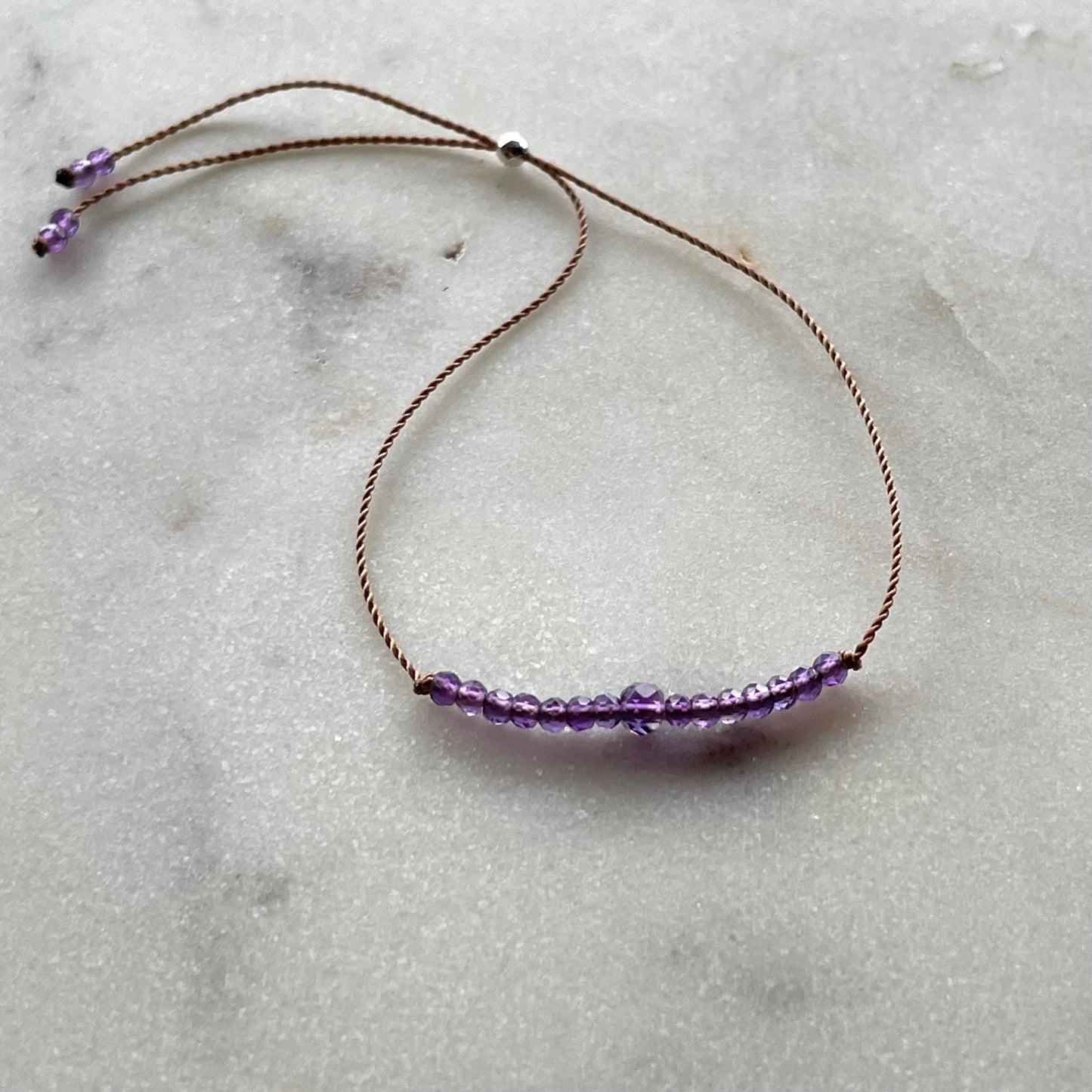 Amethyst Peace Bracelet, Valentine's Day Gift for Her
