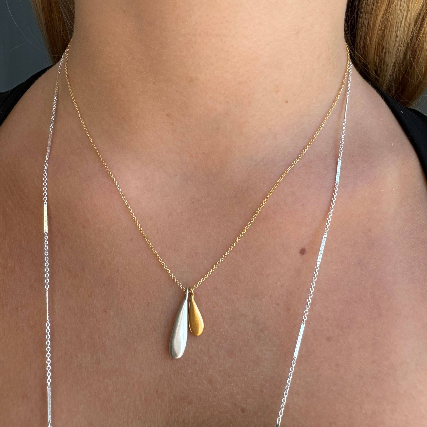 Multi DROP Necklace in Silver, Vermeil, or Mixed