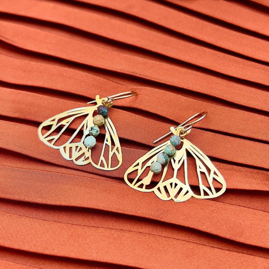 Handmade Peppered Moth Earrings