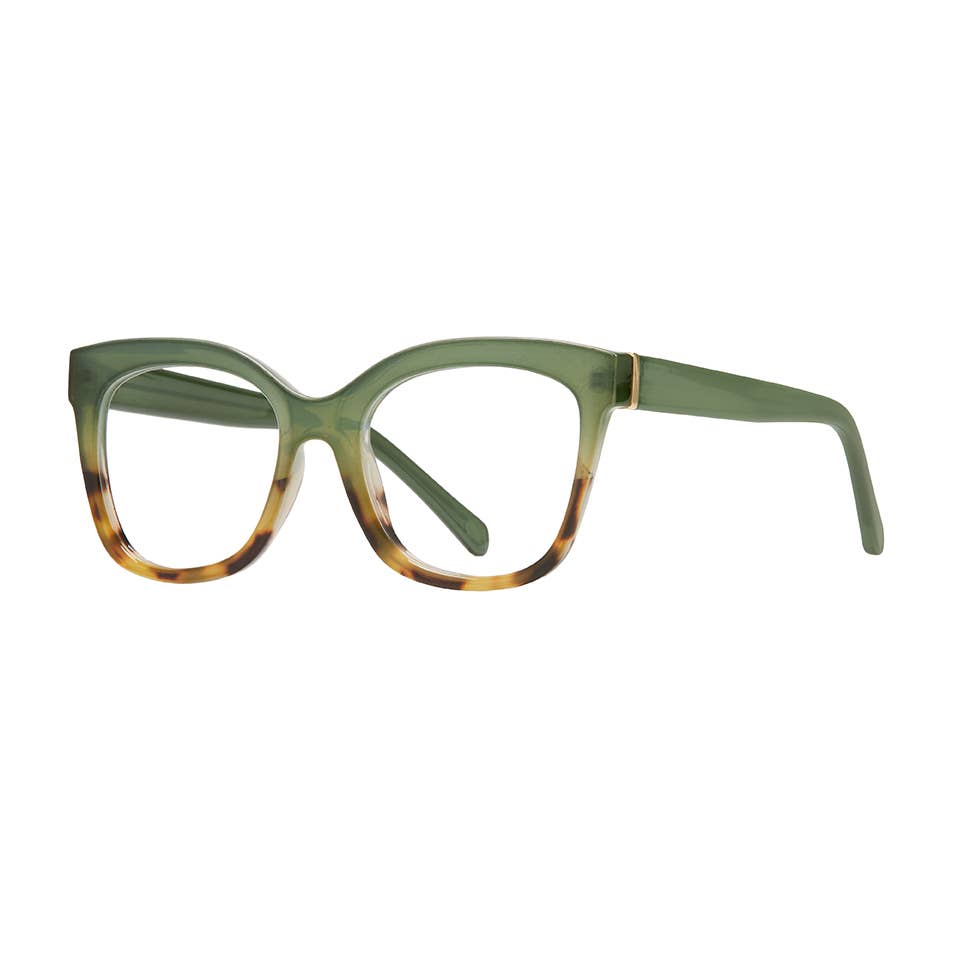 Morgan -  Green/Brown Tort - Blue Light Filtering Lens