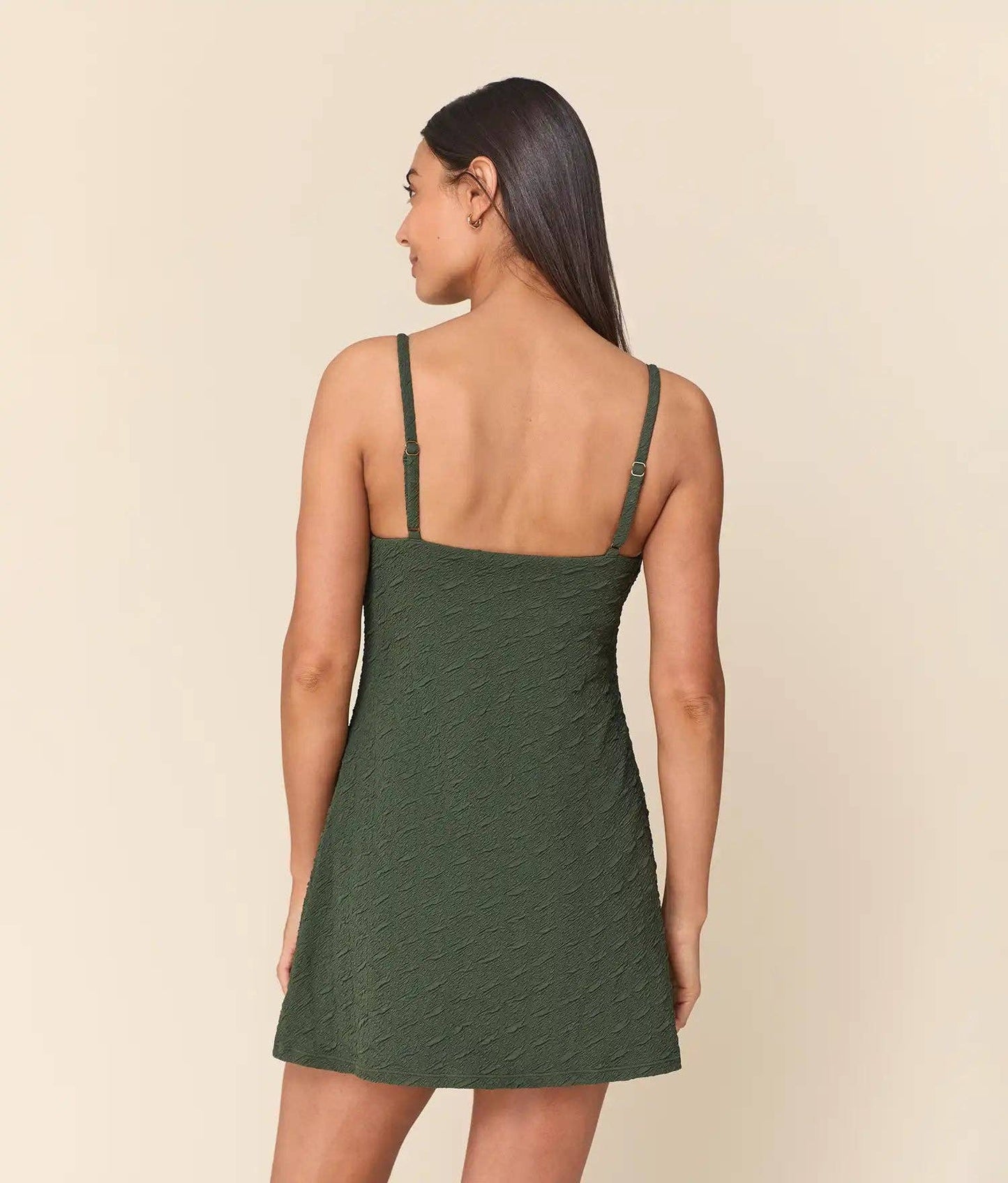 The Amalfi Swim Dress - Textured Geo - Thyme - Classic