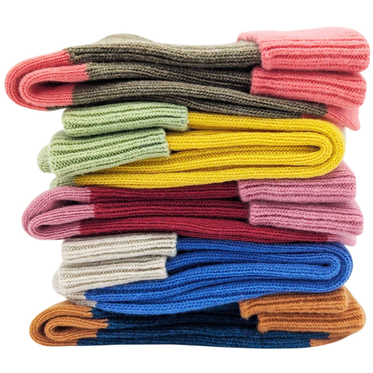 Cashmere Blend Ribbed Slouch Socks - 2026 Collection
