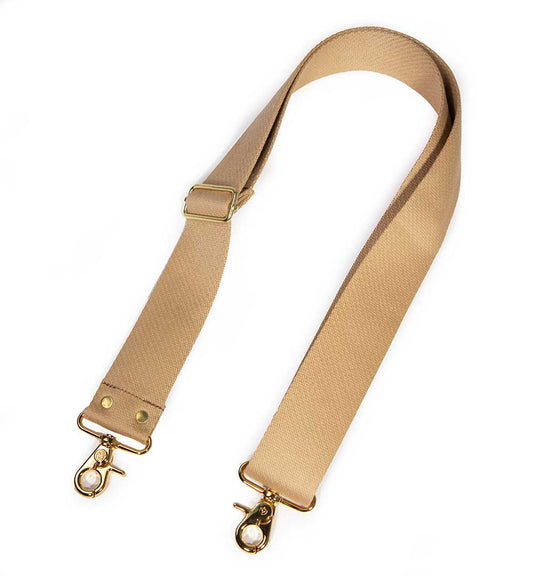 Cotton Webbing Cross Body/ Shoulder Strap-Tan