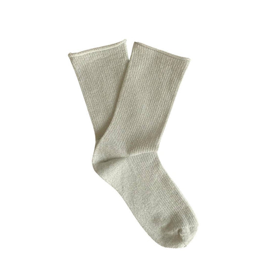 KLUE Glitter Lurex eco-friendly lyocell socks | White