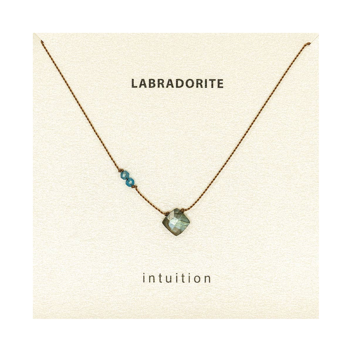 Labradorite and Apatite Intuition Necklace, Valentine's Day