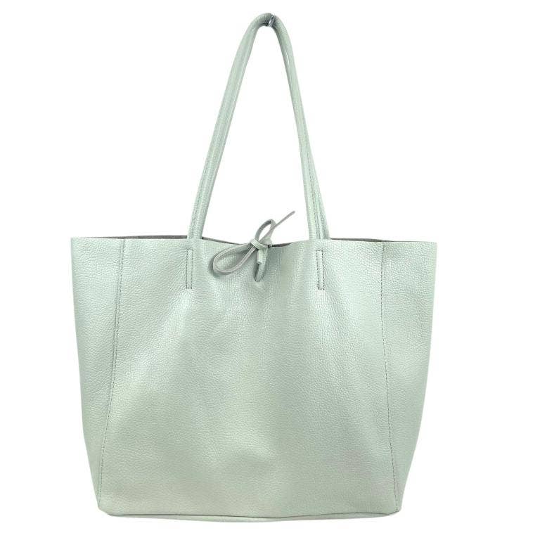 Leather Large University Shopper Bag