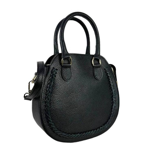 Leather Pronto Handbag with 2 Short Handles + Crossbody