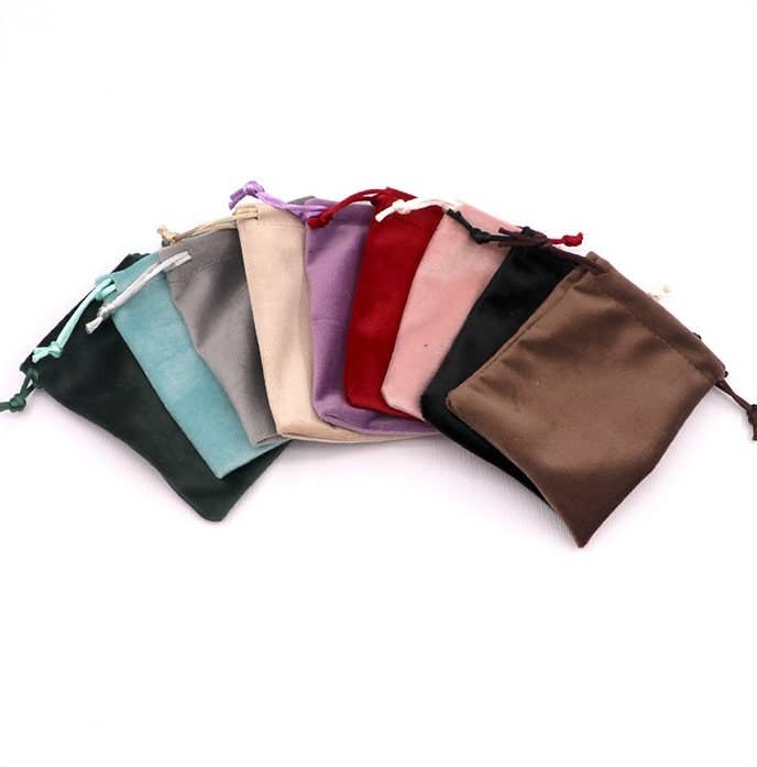 50 pcs Silky Velvet Pouch 2.75" x 3.5" Super Soft Gift Bag