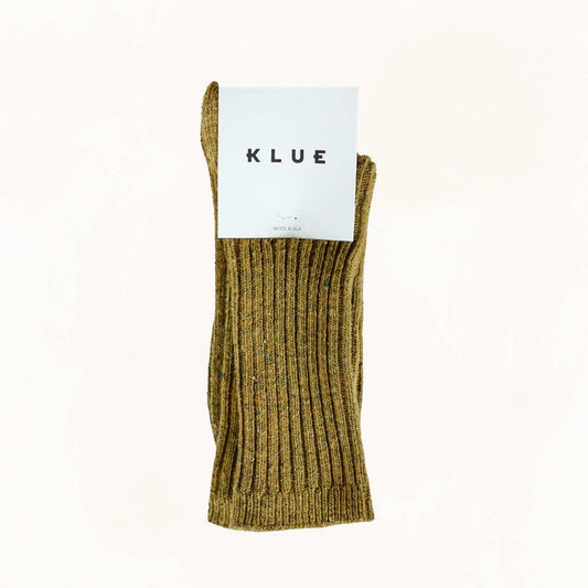 KLUE Silk and Wool DUST STAR socks | Khaki