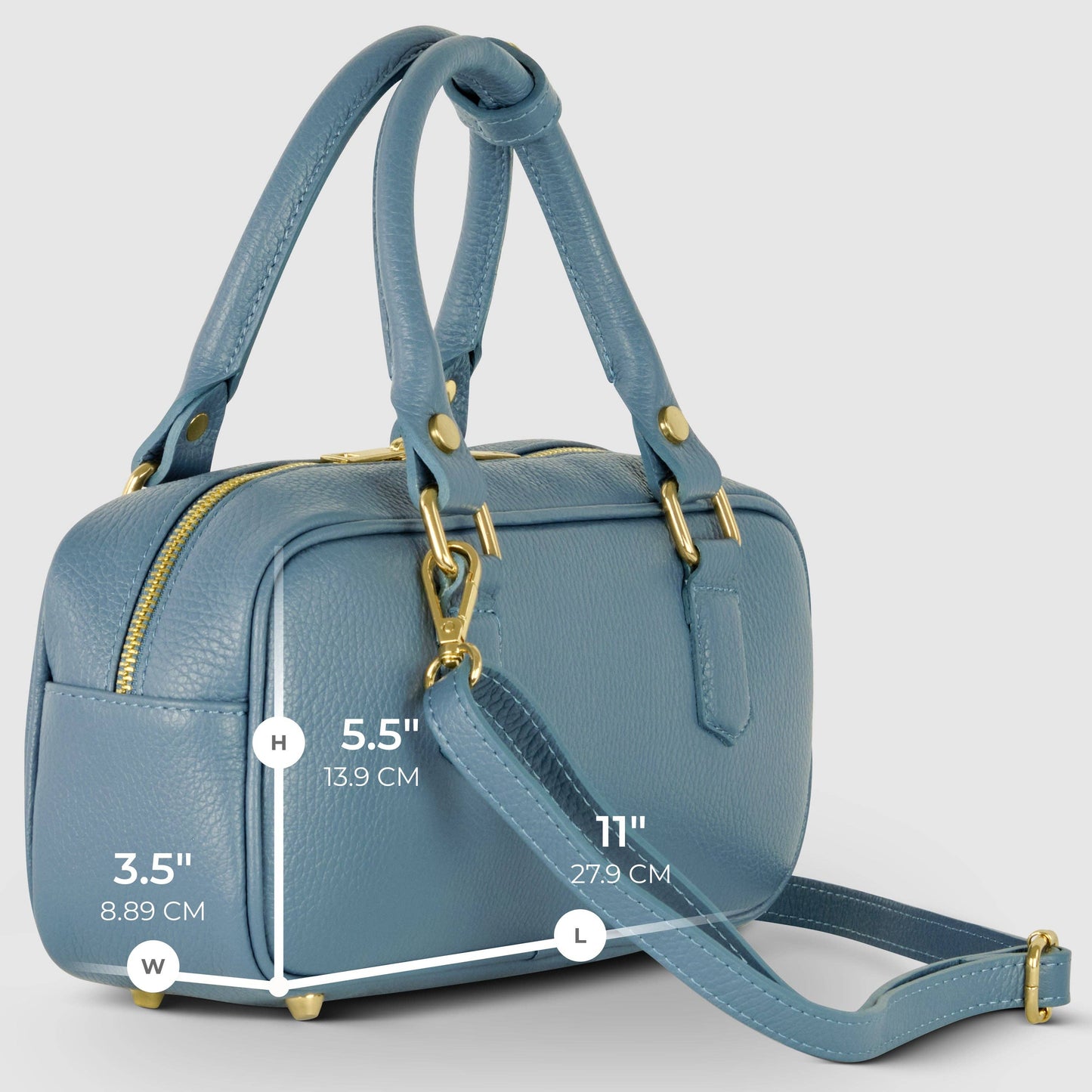 Italian Genuine Calf Leather Top-Handle Bag