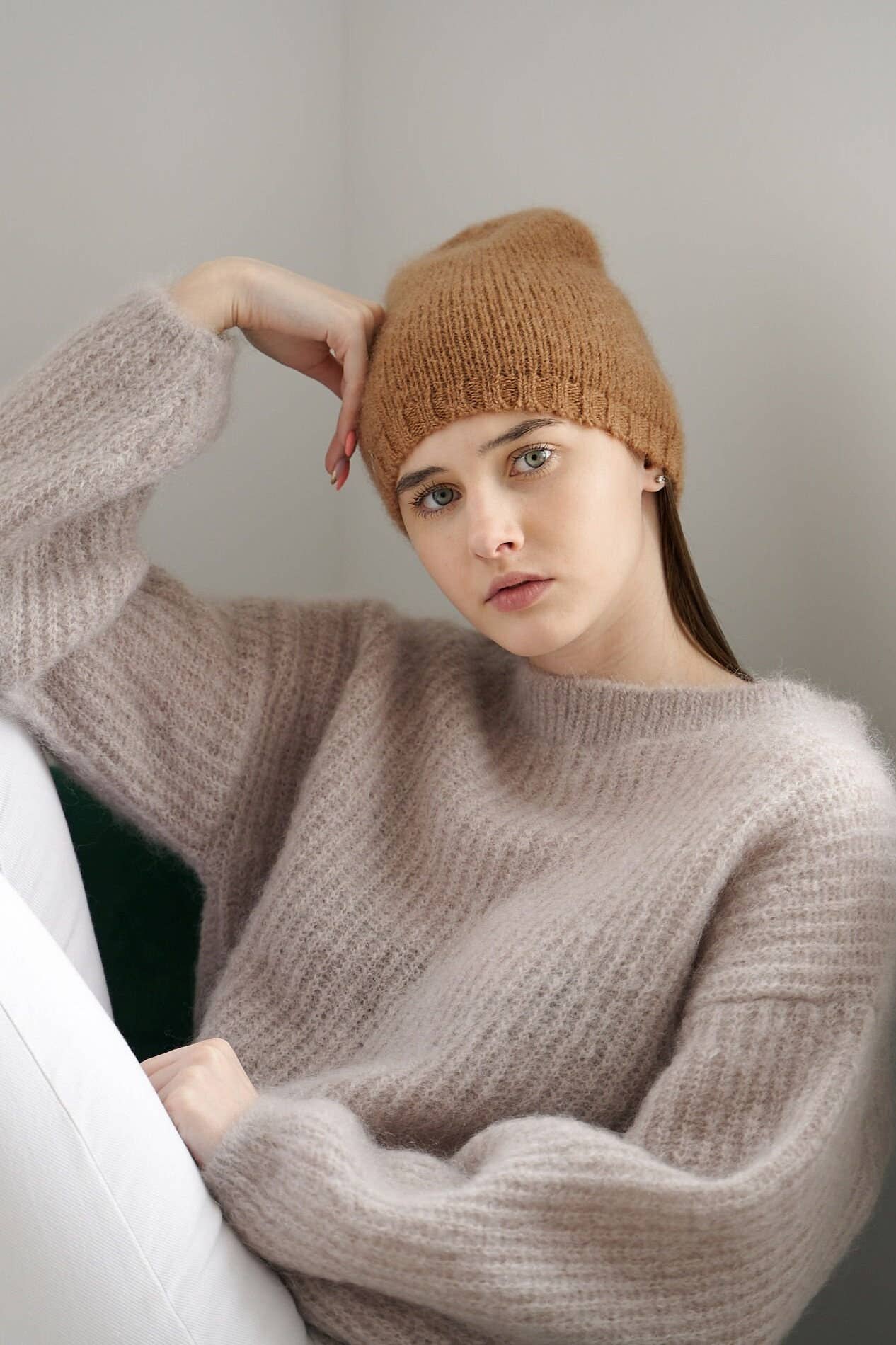 Frost Hats Soft Fluffy Mohair Beanie Lightweight Hat