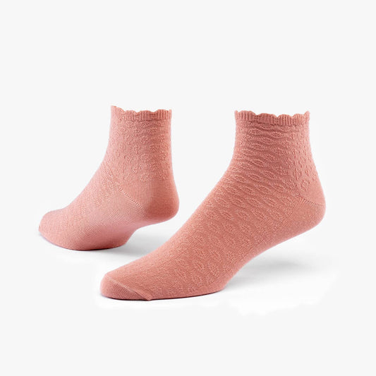 Organic Cotton Socks - Scallop Quarter