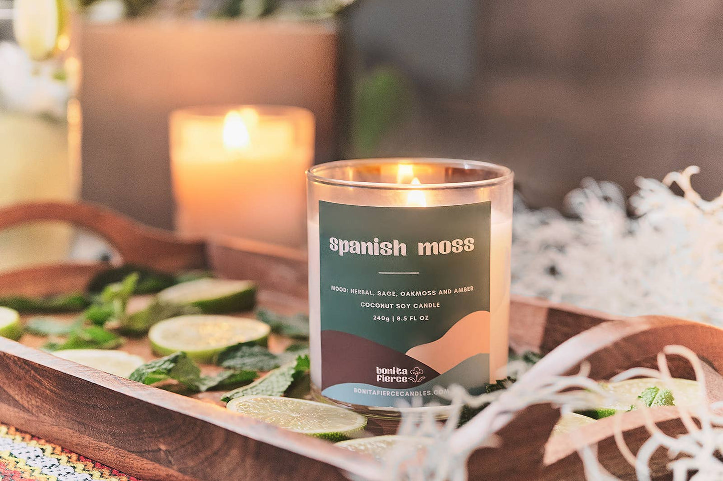 Spanish Moss Candle | Herbal Sage, Oakmoss & Amber Candle
