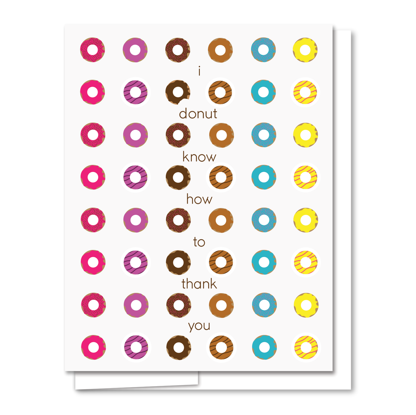 Donut Thank You - Letterpress Funny Thank You Card