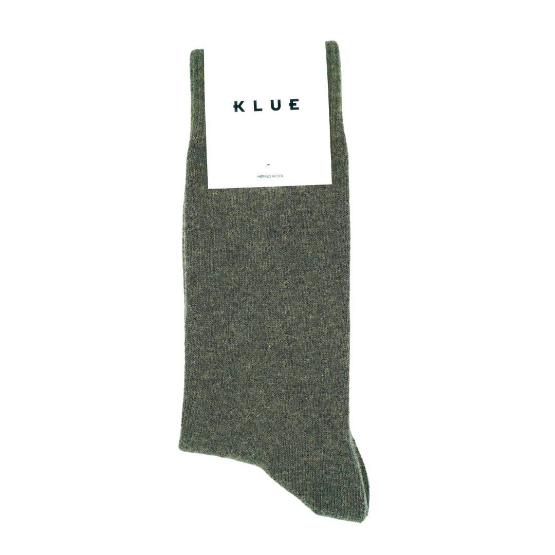 KLUE plain merino wool socks | Khaki