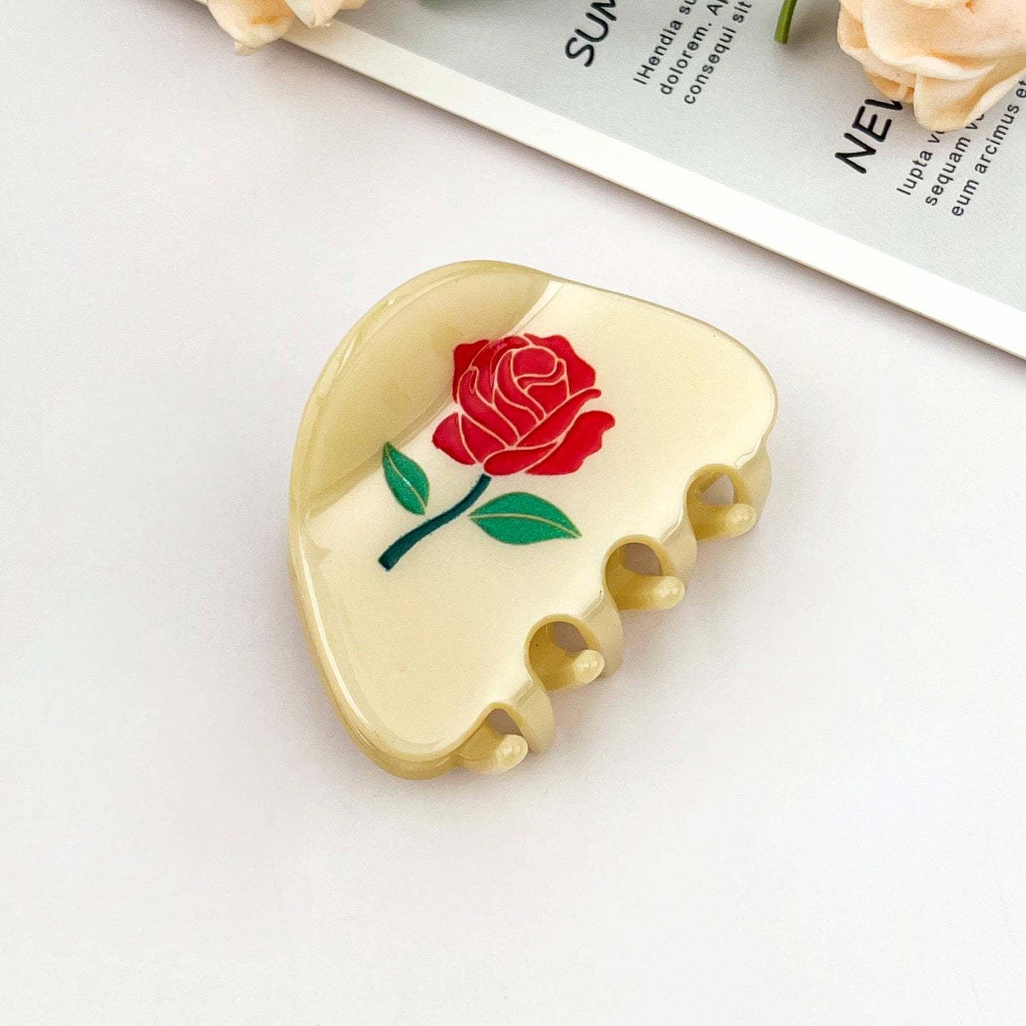 Petite Cherry Acetate Hair Claw Clip-Summer gift