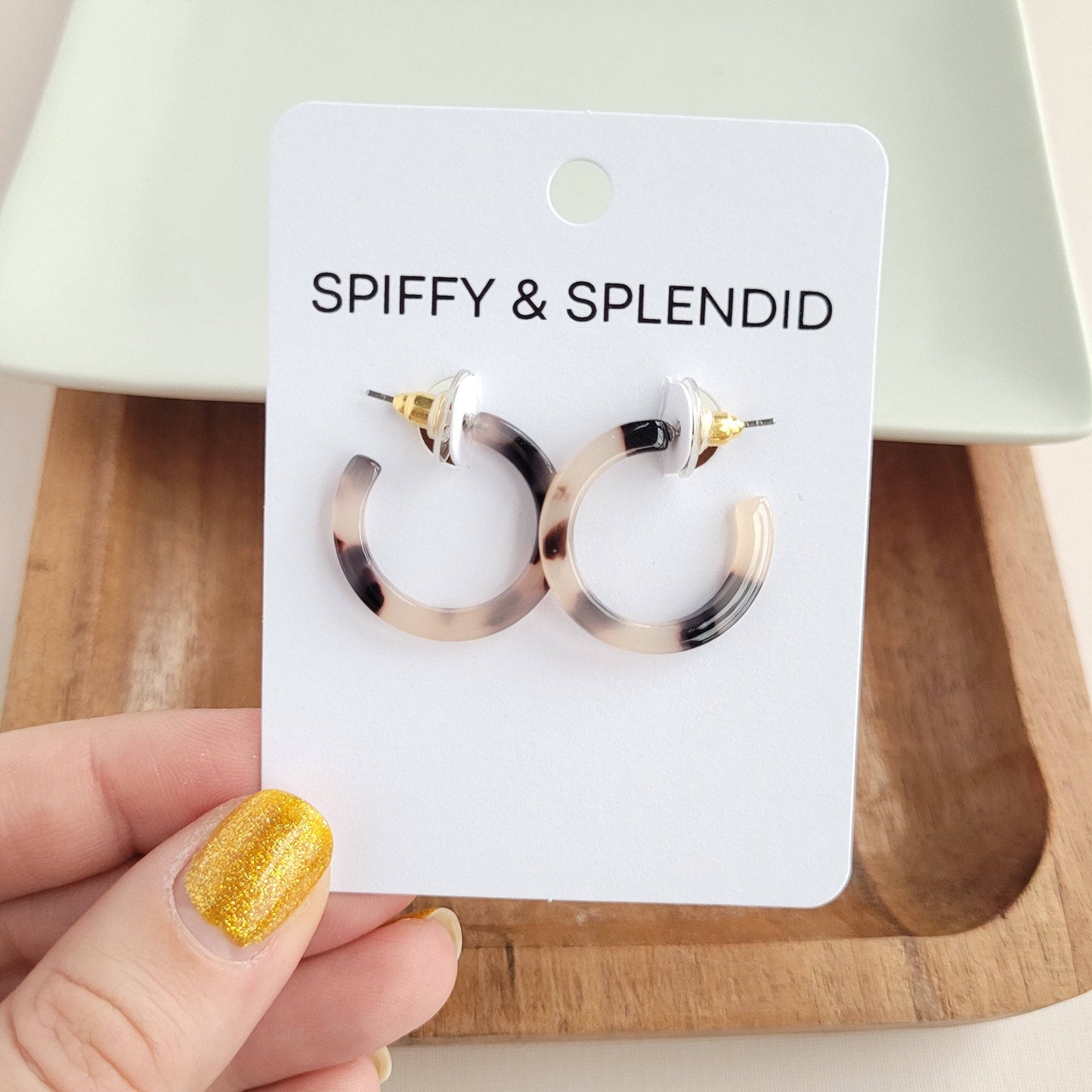 Cam Mini Hoops - Blonde Tortoise // Jewelry, Earrings, Fall
