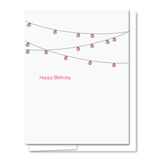 Birthday Lights - Letterpress Birthday Card