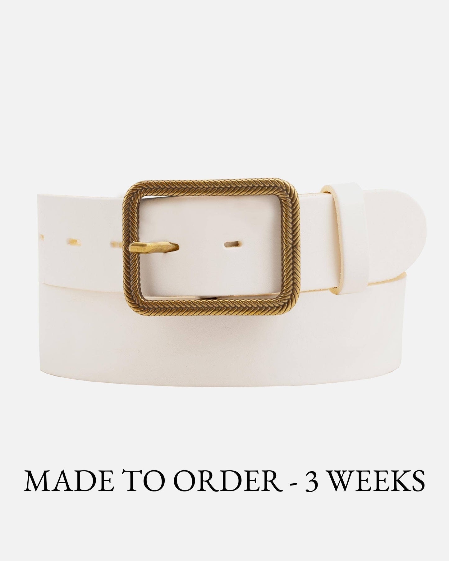 Hedy | Vintage Gold Buckle Leather Belt