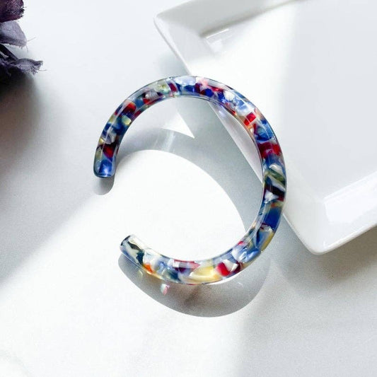 Lush Bangle Cuff in Stained Glass
