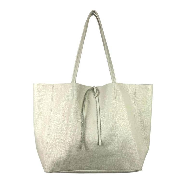 Leather Large University Shopper Bag