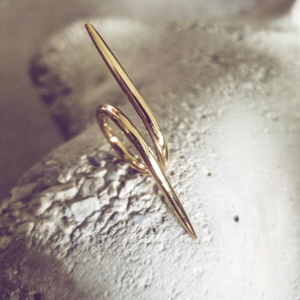 Brass Barbed Wire Handmade Ring