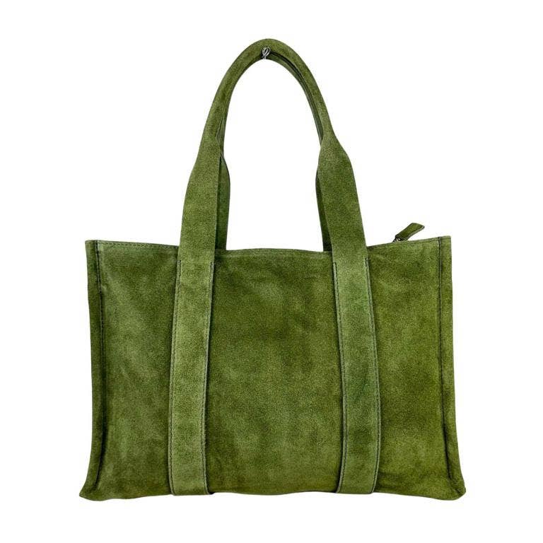 Suede Leather Shopper Bag