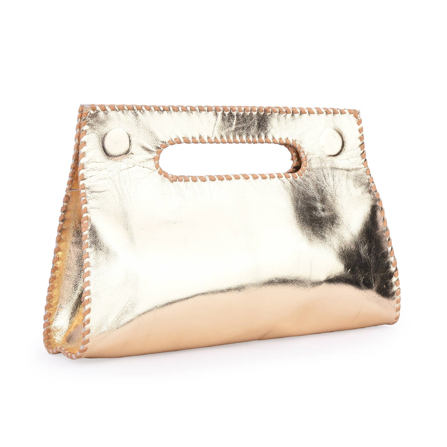 Mia Clutch - Metallic Leather