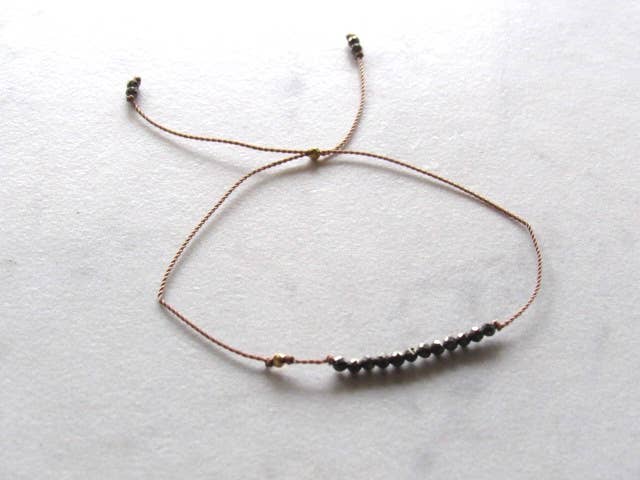 Pyrite and Gold Bracelet- Good Luck