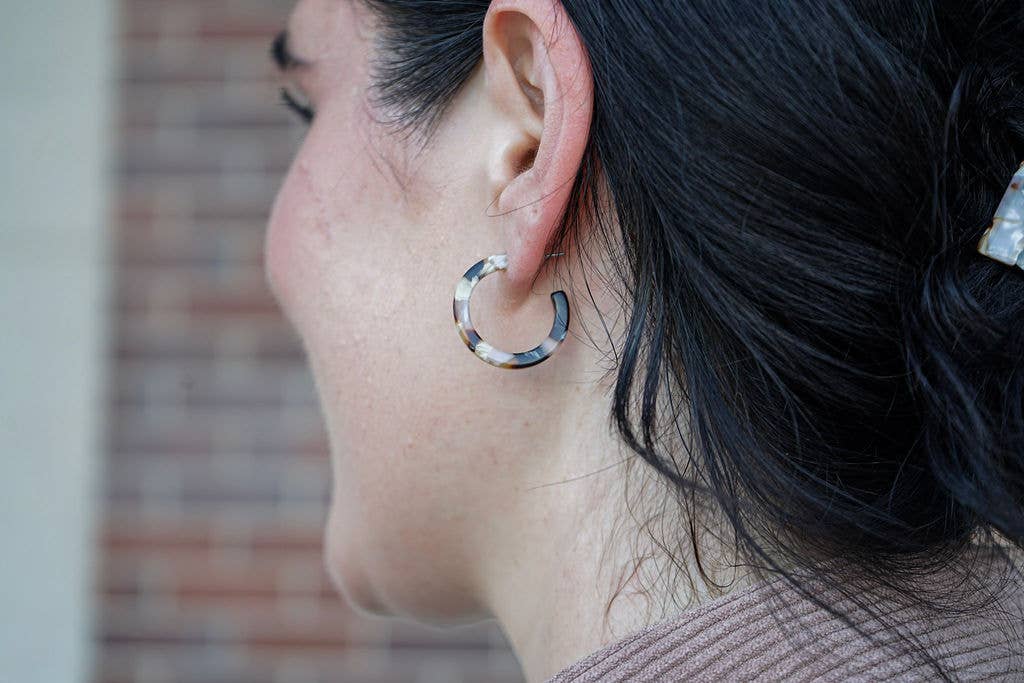 Cam Mini Hoops -  Chai Tea // Jewelry, Earrings, Fall