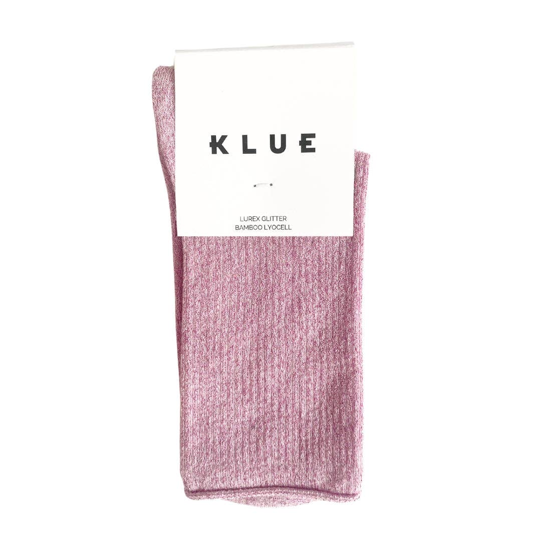 KLUE Glitter Lurex socks in eco-friendly Lyocell | Pink