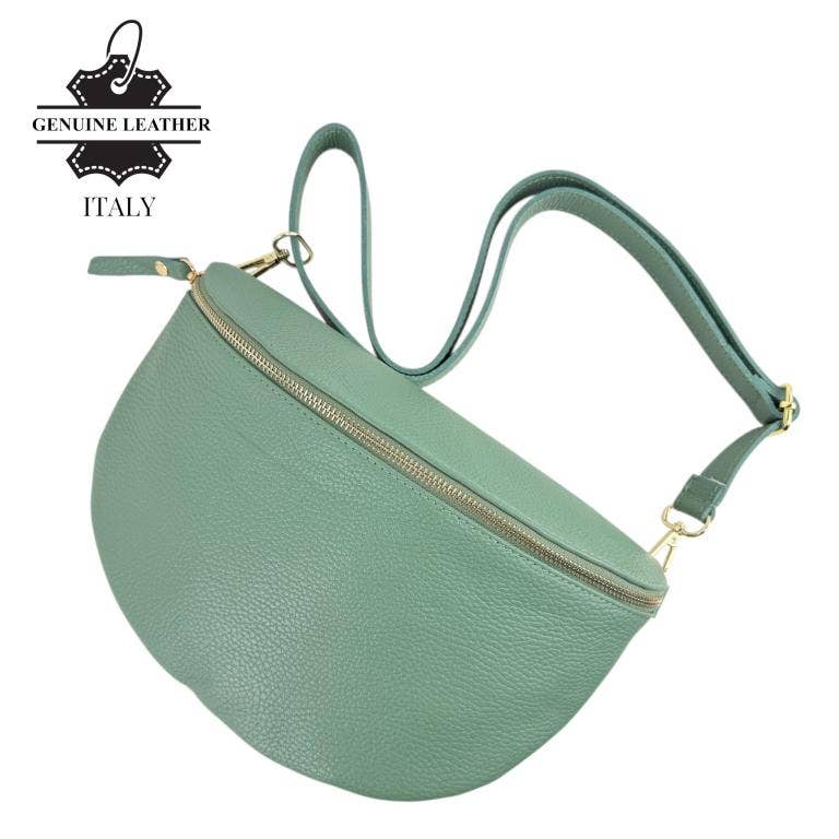 Large Italian Leather Crossbody/Waist Bag