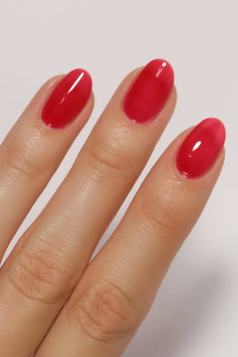 Bright Red Jelly Nail Polish - Cirque Colors Scarlet Jelly