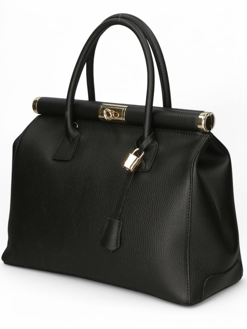 NORA leather bag - Black - Made in Italy