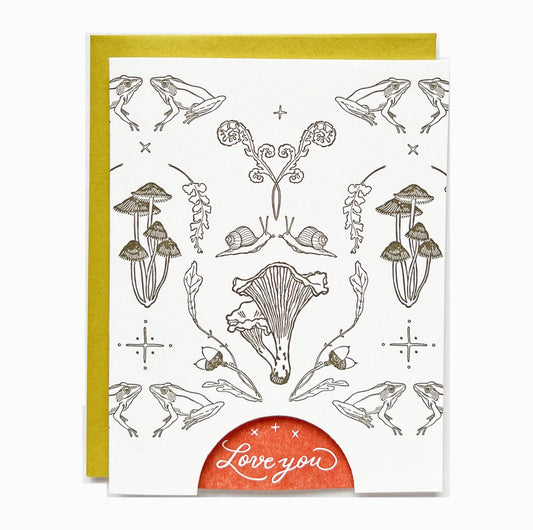 Mushroom Woodland LOVE you card