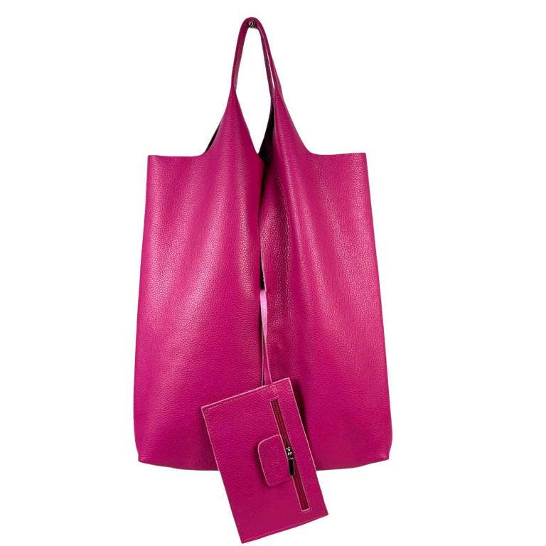 Leather University Shopper Bag with Extra Coin Pocket