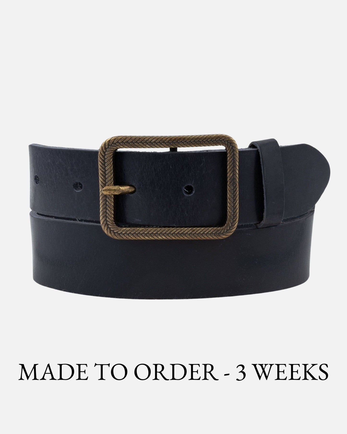 Hedy | Vintage Gold Buckle Leather Belt