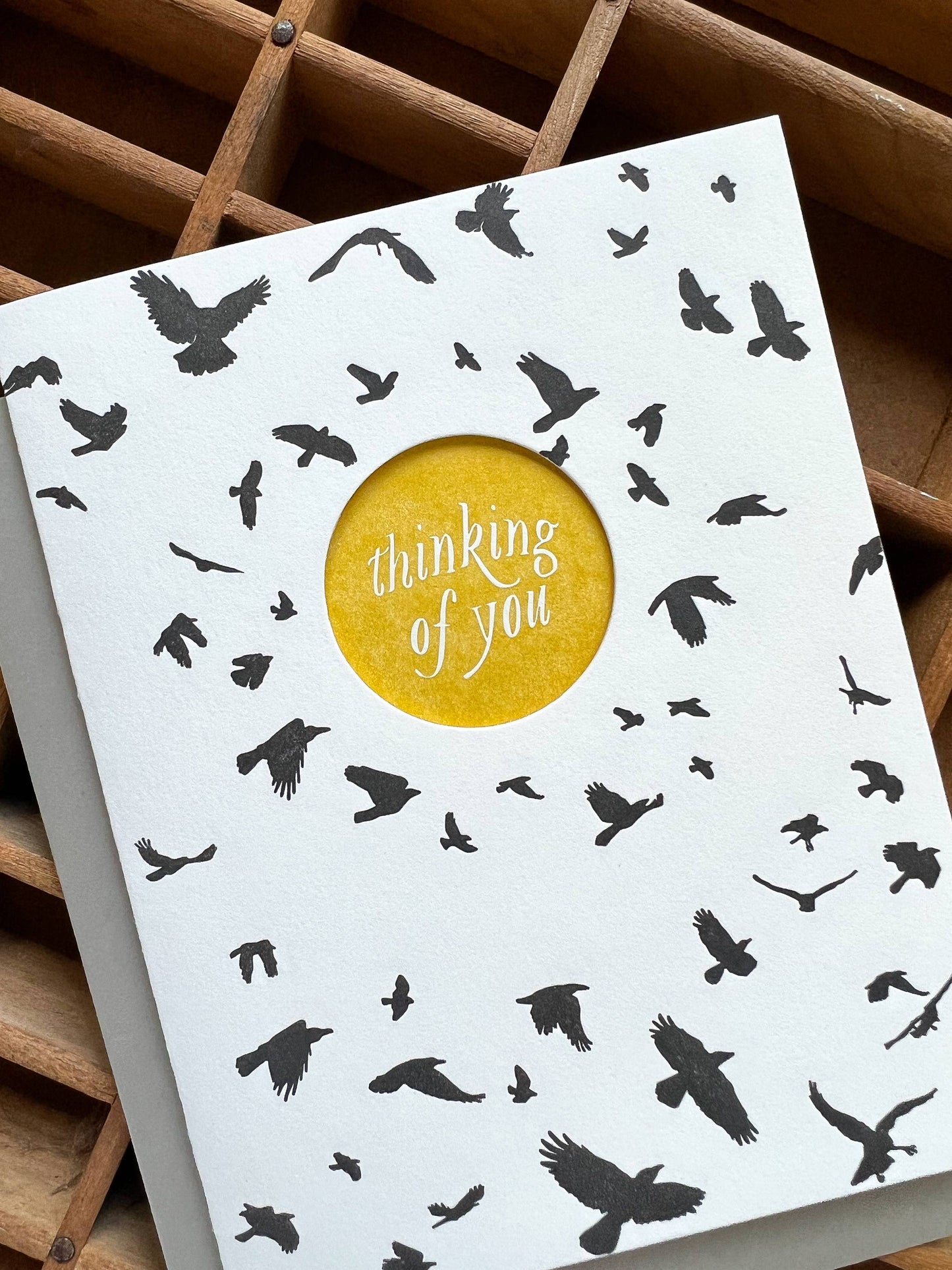 Thinking of you crows card