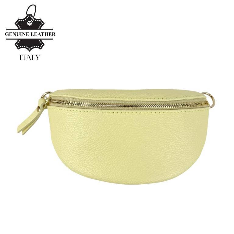 Italian Mini Leather Crossbody Waist Bag