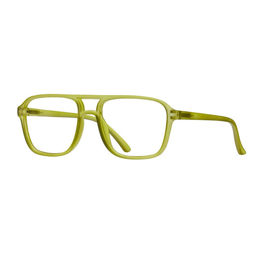 Jax Aviator Matte Green - Blue Light Reader