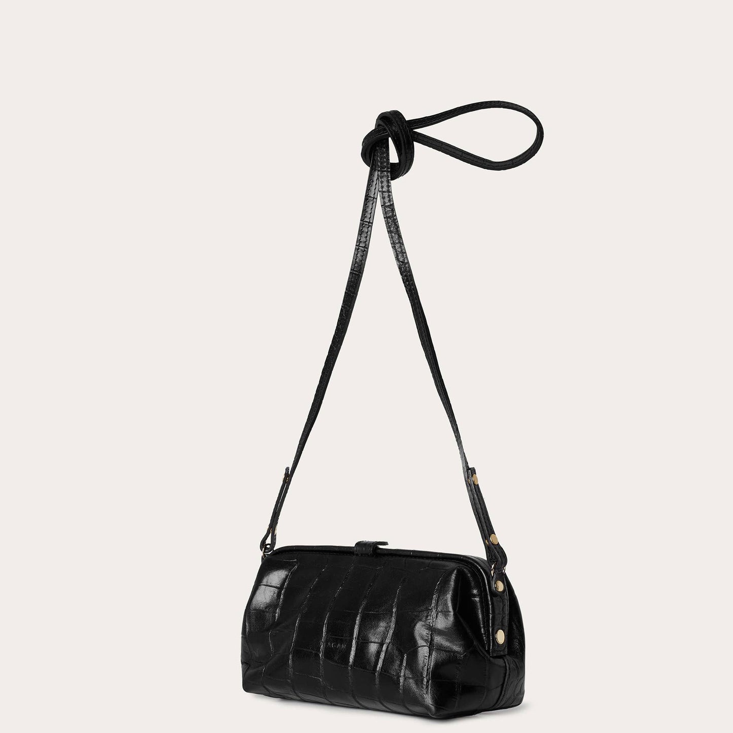 Rofe Bag M, black croco