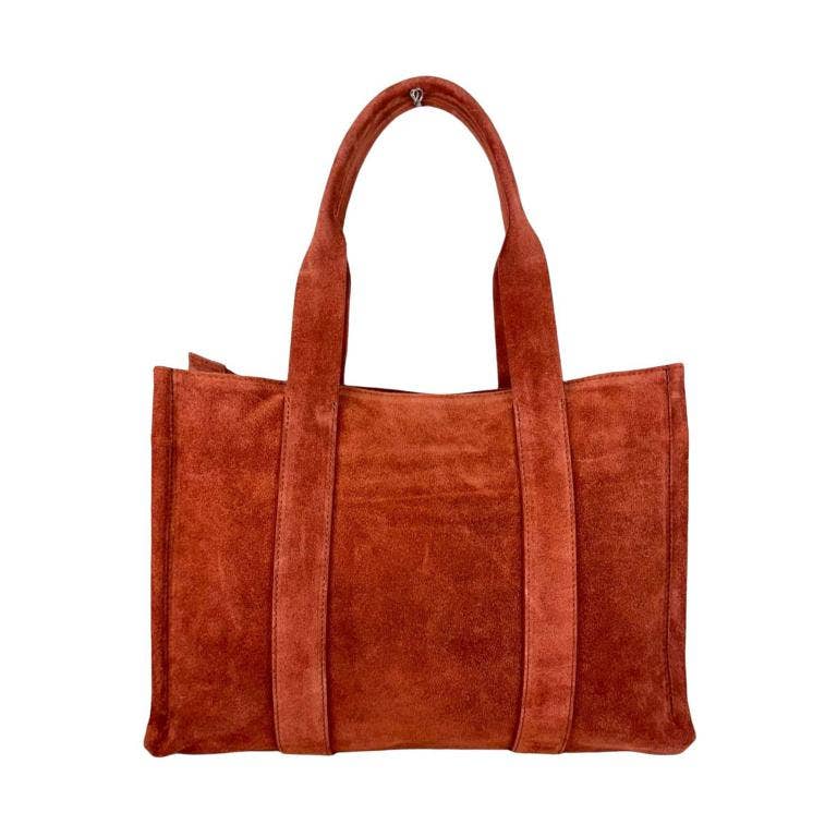 Suede Leather Shopper Bag