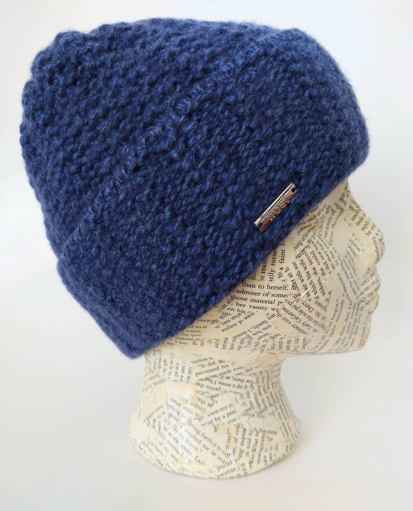 Rolled Cuff Cashmere Chunky Knit Beanie Warm Winter Hat