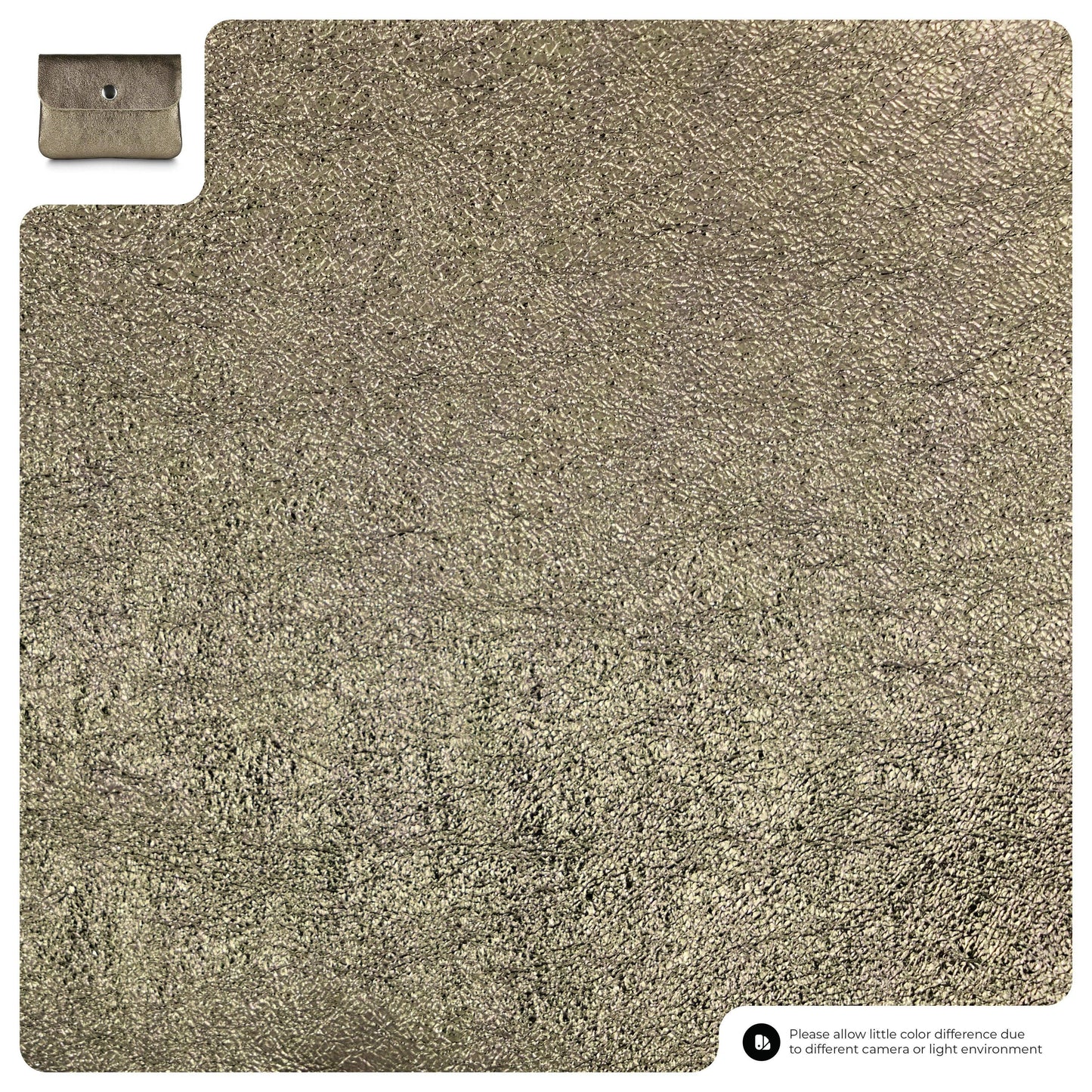 Italian Genuine Metallic Suede Wallet 000350