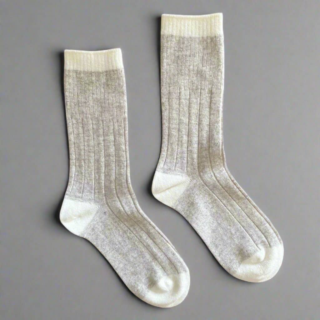 KLUE merino wool banded socks | Sand