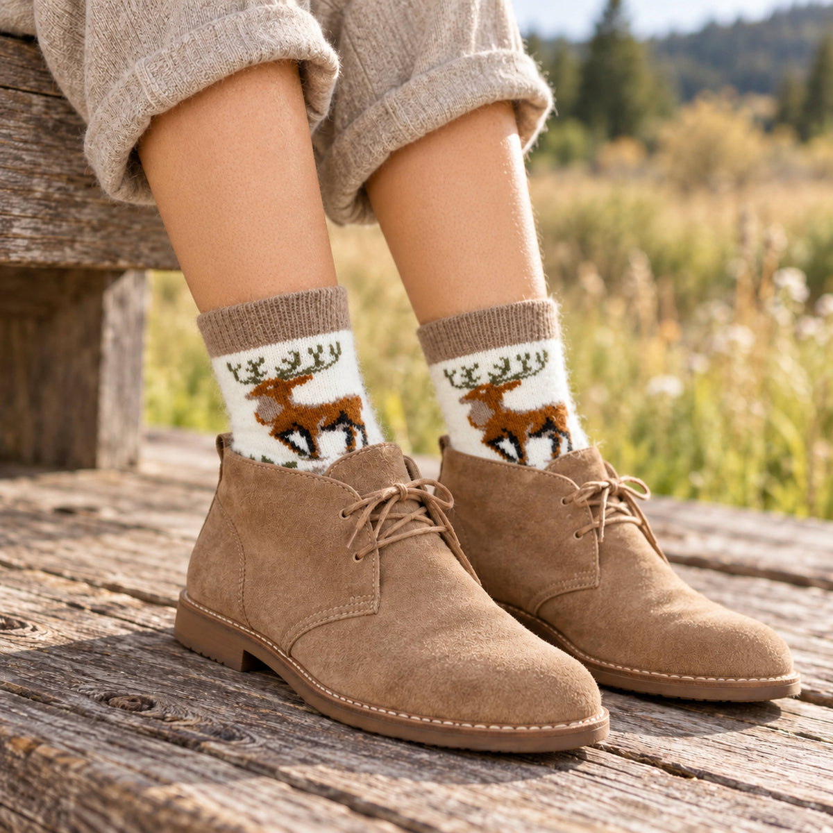 Angora / Bamboo Socks – Clover
