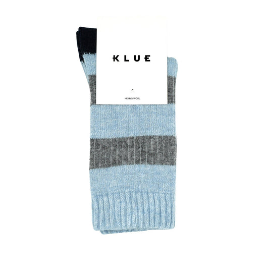 KLUE Merino Wool socks with Stripes | Blue