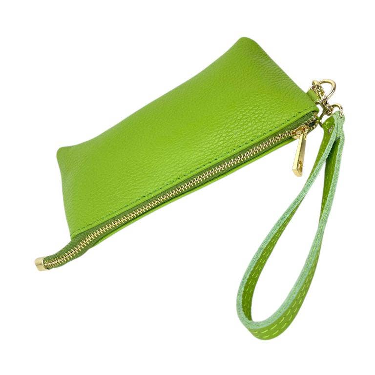 Italian Leather Toiletry Bag with Removable Short Handle